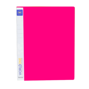 World One DB501 Display Book, A4- 20 Pockets – Pink