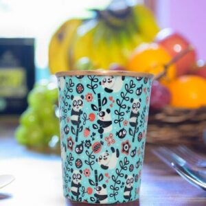 Rare Planet Handicrafts Pvt. Ltd. Copper Glass – Cute Panda Copper Glasses (Set of Two)