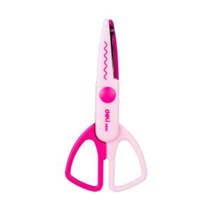 Deli W60001 Zig Zag School Scissor – Pink