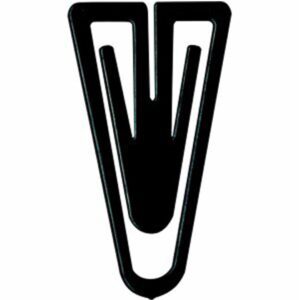 Laurel PlastiClips PaperClips Black 100 Pieces 60 mm