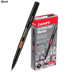 Luxor CD/DVD/OHP Marker Pack Of 10 – Black