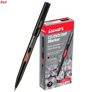 Luxor CD/DVD/OHP Marker Pack Of 10 – Red
