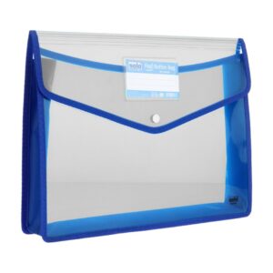 Solo Flexi Button Bag-Foolscap Size – Blue